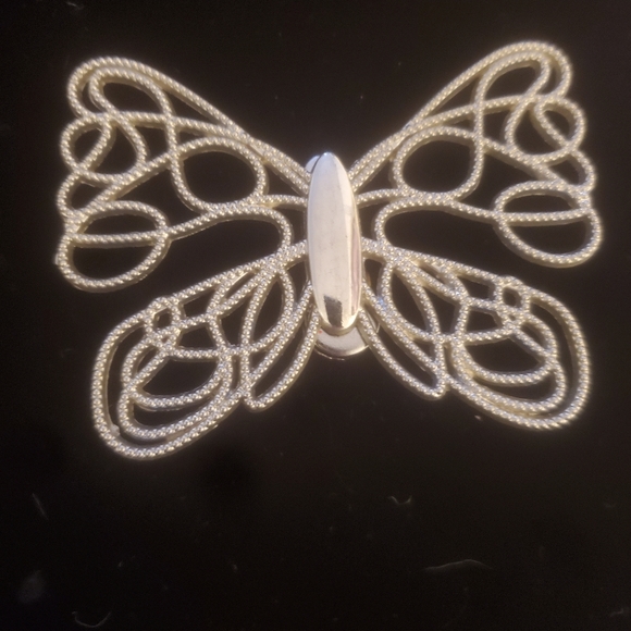 2pc Vintage Neiman Marcus Silver Butterfly Clips. - Picture 8 of 15